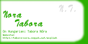 nora tabora business card
